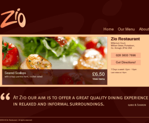 ziorestaurant.com: Zio Mediterranean Restaurant - Protadown | Welcome
Great Mediterranean Food, At Zio our aim is to offer a great quality dining experience in relaxed and informal surroundings.