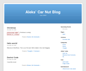 aleksmortlock.com: Aleks’ Car Nut Blog
