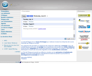clubperigny.com: Club des entreprises de Périgny
Le club permet de promouvoir l'activité existantes, d'engager des actions de développement, d'en susciter et d'accueillir de nouvelles activités.
