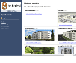 jm-prosjekter.com: Pågående prosjekter
Startsiden, ikke slett