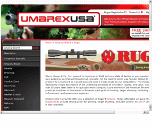 rugerairguns.com: Ruger Air Guns
Ruger Airguns including the AirHawk and BlackHawk air rifles and the RedHawk blank firing gun and P345 Airsoft Gun officially licensed by Umarex.