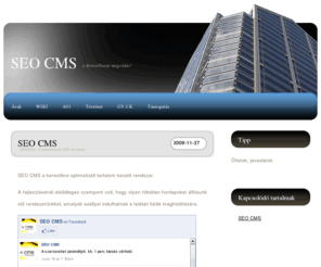 seocms.hu: SEO CMS
SEOCMS. A keresőbarát CMS rendszer.