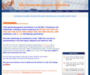 tqmc.org: HACCP Consultant ISO 9001 14001 17799 Consultants QS 9000