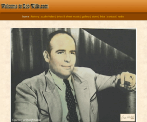 bobwillsfiddle.com: The Official Home of Bob Wills
Welcome to the official online home of Bob Wills!