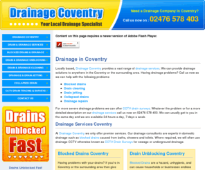 drainagecoventry.com: Drainage Coventry | Drains Coventry | West Midlands
Drainage Coventry your local drainage specialist, need a drainage company in Coventry then contact us about Drainage in Coventry