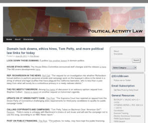 ericstevenbrown.com: Political Activity Law/Political Law/Election Law | A discussion of political activity law issues and practice.
 Political Activity Law/Political Law/Election Law - A discussion of political activity law issues and practice. 