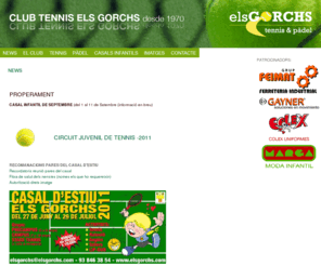 elsgorchs.com: Club tennis Els Gorchs                                                                      - El Club
Club Esportiu que es troba a Llerona Les Franqueses del Vallès