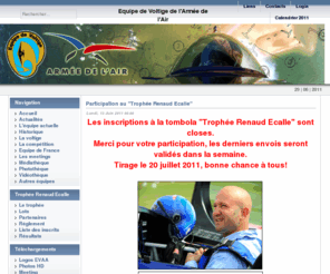 equipedevoltige.info: EVAA - Bienvenue sur le site de l'Equipe de Voltige
Le site de l'Equipe de Voltige de l'Armée de l'Air - EVAA