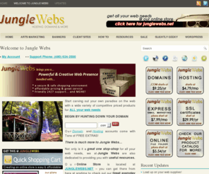 junglewebs.com: Jungle Webs
powerful, affordable, full web services for domains, hosting and more... featuring creative articles and web resources for those in the arts.