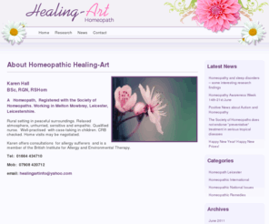 healing-art.info: Homeopath Leicester | Karen Hall Homeopath Leicestershire
Karen Rowlands is a registered Homeopath holding clinics in Leicester