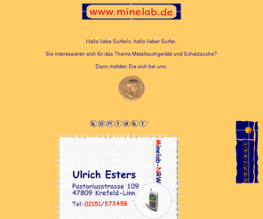 minelab.de: metalldetector, Metalldetektor, metal detector, Schatzsuche, minelab, Detektor
www.minelab.de, Ortungstechnik, Schatzsucherzubehör