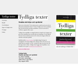 tydligatexter.se: Tydliga texter. Snabba skrivtips och språkråd. Av Jenny Forsberg
