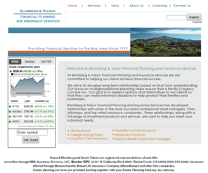 womenswealthconsultant.com: Welcome to Blomberg & Tolson Financial Planning and Insurance Services
At Blomberg & Tolson Financial Planning we are committed to helping our clients achieve their financial goals through customized investment analysis and recommendations. Serving the greater San Francisco Bay Area since 1992.