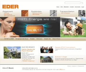 eder.co.at: EDER, Ziegelwerk, Systembau, Transportbeton
