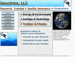 geoclime.com: Geoclime LLC: Research, Training & Quality Assurance in Geoscience
Geoclime: Research, Training & Quality Assurance in Geoscience