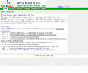 monic.net.mo: Macao Domain Name Registration Service
