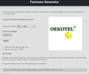 faviconsgenerator.com: Free Favicon Generator Script | Favicons Generator
Free Favicon Generator, Tool Favicon Generator, Favicon Online Generator