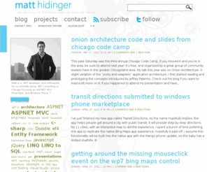 matthidinger.com: Matt Hidinger
