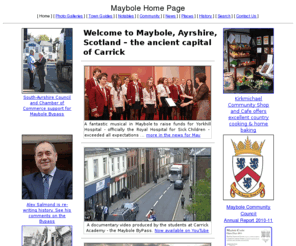 maybole.com: Maybole Home Page
Maybole, Ayrshire, Scotland. Local & Family History, Photo Galleries and much more