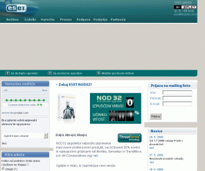 nod32-si.com: 
Eset NOD32 Antivirus Slovenija - SI SPLET d.o.o. - Domača stran
NOD32 Antivirus - Odstranite viruse, črve, spyware in  adware z ESET NOD32 Antivirusom. 