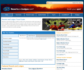 resortsandlodges.com: Resorts and Lodges Travel Guide - ResortsandLodges.com
Resorts and Lodges - your guide for worldwide travel and lodging planning.  Discover the perfect resort, lodge, cruise, vacation or travel adventure.