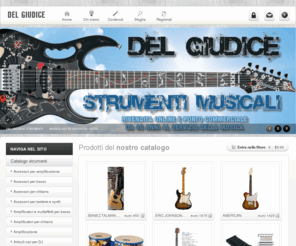 strumentimusicalidelgiudice.com: Strumenti Musicali | Del Giudice strumenti musicali
Strumenti Musicali Del Giudice Ã¨ una societÃ  specializzata nella vendita di strumenti musicali, online e in negozio. Puoi acquistare pianoforti, chitarre, bassi, ed amplificatori, tutto in acustico o elettrico. Strumenti Musicali Del Giudice supporta la tua creativitÃ  musicale.