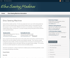 elnasewingmachine.org: Elna Sewing Machine | Elna 5300 | Elna 8300 | Elna 9600
Elna Sewing Machine: Learn about the Elna 5300 model, Elna 8300, Elna 9600 Haute Couture & other popular Elna sewing machines here.