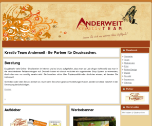 team-anderweit.de: Kreativ Team Anderweit - Ihr Partner für Drucksachen.
Werbeagentur in Much-Marienfeld. Für Werbung, Promotion und Marketing, Internet und Print-Medien. Unsere Agentur ist bekannt für ihre Flexibilität.