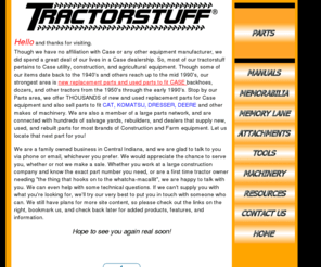 e-backhoeparts.com: new used parts for Case tractor, backhoe, dozer, machinery & heavy construction equipment.
