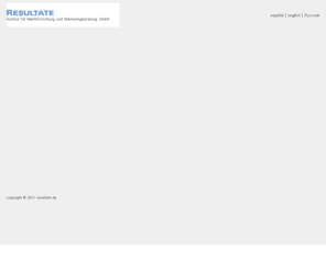 elena-perez.com: RESULTATE
RESULTATE - Institut für Marktvorschung und Marketingberatung GmbH - Es ist besser ein paar Fragen zu stellen, als alle Antworten schon zu wissen. Zitat von James Thumber