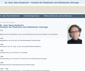 dr-hendricks.com: Dr. med. Hans Hendricks – Facharzt für Plastische und Ästhetische Chirurgie
