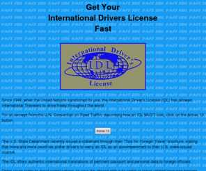 fastidl.com: International Driver's Licenses - Sold Here!
We issue international driver's license translation booklets to persons intending to drive outside their own country. These licenses are sanctioned by the US State Department & the United Nations and contain authentic international translations.