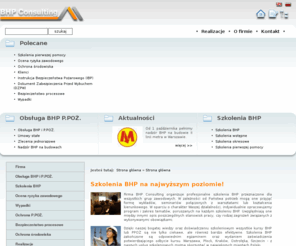pogotowiebhp.com: Szkolenia BHP Warszawa, Obsługa BHP i P.POŻ. - Płock - BHP CONSULTING
BHP Consulting to wiedza i doświadczenie pozwalające zaoferować naszym klientom m.in profesjonalna stałą obsługę BHP, szkolenia BHP, a także nadzór BHP podczas budowy bądź inwestycji. Zapraszamy do kontaktu: Warszawa, Płock i wiele innych miast.