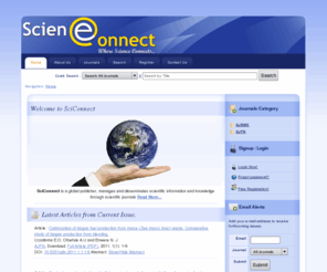 sciconnect.org: Welcome to SciConnect - Where Science Connects
SciConnect is a global publisher, manages and disseminates scientific information and knowledge through scientific journals