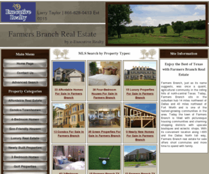 viewfarmersbranchhomes.com: Farmers Branch Real Estate - Homes for Sale in Farmers Branch TX
Farmers Branch, just as its name suggests, was once a quaint, agricultural community in the rolling hills of north-central Texas. Today, Farmers Branch sits in the suburban hub 14 miles northwest of Dallas and 40 miles northeast of Fort Worth and is one of the fastest-growing communities in the area. 