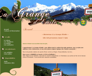 lagrangedemile.com: La Grange d'Emile - Gîte à louer à Granier en Savoie
La Grange d'Emile - Gîte à louer à GRANIER en Savoie  - Tarentaise