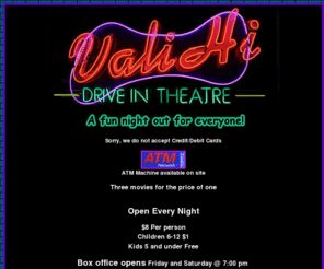 valihi.com: Vali-Hi Drive-In
The official site for the Vali-Hi Drive in Theatre, Minnesota