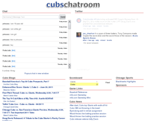 sportztweetz.com: Cubs Chat Room
Talk about the Chicago Cubs