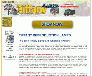 thetiffanysource.com: Tiffany Lamps At Discount Prices! Beautiful Tiffany Lamp Reproductions; Table & Floor Styles
If you love Tiffany lamps, you'll love TheTiffanySource.com extensive collection of Tiffany lamp reproductions including Tiffany style table and floor lamps, chandeliers, wall sconces and Tiffany lamp accessories at discount prices.