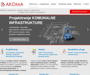 akoma.hr: AKOMA d.o.o. Bjelovar
 O nama Misija Vizija Strategija Politika upravljanja kvalitetom Organizacijska struktura Dragi posjetitelji! Arhitektonsko projektiranje Geodetske usluge Aeropostrojenja i instalacije, kao �to su ventilacija, klimatizacija,  pneumatski  transport. Unutarnja  i  vanjska  kanalizacija  uklju�ivo  postrojenja  za  prepumpavanje  fekalnih  voda.