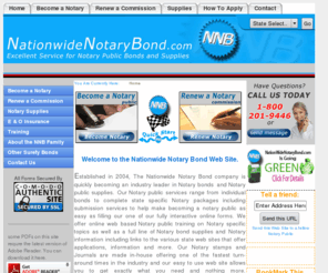 montananotarybonds.com: Notary bonds and Notary Public supplies - Nationwidenotarybond.com web site for Notary Public supplies and a Notary Bond
Welcome to Nationwide Notary Bonding service for notary bonds and supplies super fast turn-around with same day service in many states. Our fast notary processing and notary supplies turn around will amaze you and make you use www.nationwidenotarybond.com again and again.