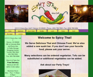 spicythai4101.com: Spicy Thai
Spicy Thai Restaurant, Chinese and Thai Cuisine