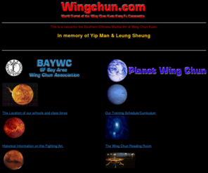 wingchun.com: wingchun.com: World Portal for Wing Chun Kuen
The San Jose Wing Chun Association has been in existance for 20

                plus years, and follows the lineage from Yip Man, to Leung

                Sheung, to Kenneth Chung, to Ben Der. We are a sister school

                of Kenneth Chung's San Francisco Wing Chun Association, which

                has been around since 1968.