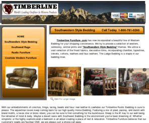 southwesternstylebedding.com: Southwest Bedding | Southwest Rugs | Rustic Furnishings
Southwest Bedding at Timberline:World's Leading Outfitter In Western Furnishings & Products Nationwide.  Showcasing bedding,lighting,wildlife mounts etc!