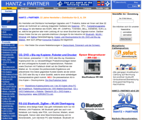 hantz.ch: HANTZ + PARTNER Speicher, Storage + Kommunikation Upgrades fr PC, Notebook, Server, Industrie Automation Steuerung Messtechnik Medizin
Preiswerte Upgrades auf mehr Leistung wie kompatible Speicher, CPU + Festplatten fr Marken PC, Server + Notebook von IBM COMPAQ DELL HP SIEMENS SONY TOSHIBA sowie Komponenten fr Industrie Automation, Messtechnik, Medizintechnik drahtlos mit Bluetooth, WLAN + ZigBee