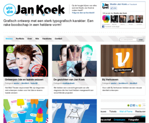 jankoek.com: Studio Jan Koek
Studio Jan Koek is een grafisch ontwerpstudio met een sterke voorliefde voor typografisch en illustratief ontwerp.