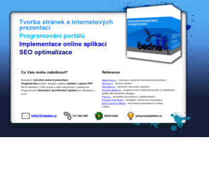 it-bedna.cz: Tvorba stránek - Jakub Bednarský
webdesign, webtvorba, tvorba internetových prezentací, internetové stránky, seo