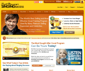 singingsuccess.com: Brett Manning's Singing Success | Learn to Sing, How to Sing, Sing Better,  Sing Easy, Singing Lessons, Voice Lessons, Vocal Tra
Brett Manning's Singing Success is the number one method for singers wishing to learn how to sing or improve their voice. Singer's experience dramatic results after only one singing lesson!