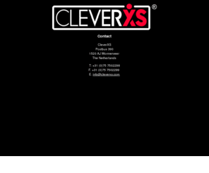 cleverxs.com: CleverXS: domeinregistratie & zakelijke webhosting.
CleverXS richt zich sinds 2003 op de zakelijke markt met webhosting en domeinregistratie