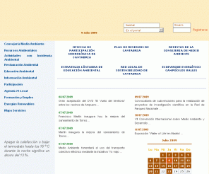medioambientecantabria.com: Medio Ambiente Cantabria: Portal de la Consejería de Medio Ambiente del Gobierno de Cantabria
medioambientecantabria.com el portal de la Consejería de Medio Ambiente del Gobierno de Cantabria
